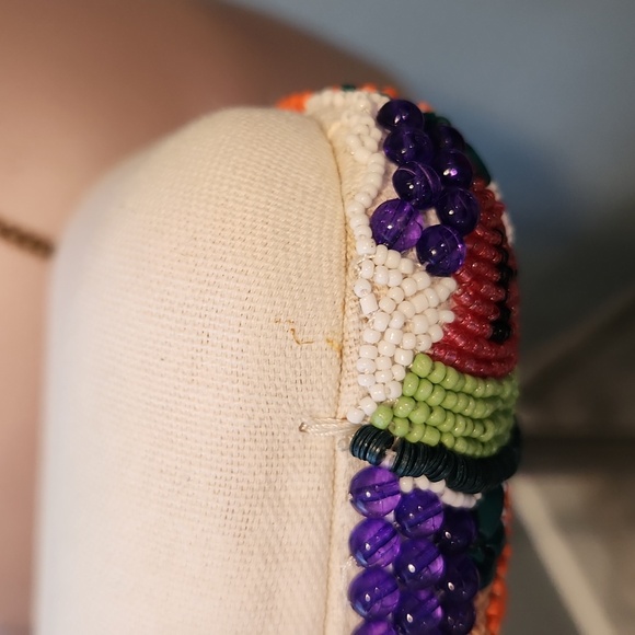 Anthropology Beaded Fiesta Fruit Summer Chain Crossbody Hand Bag - Picture 10 of 13